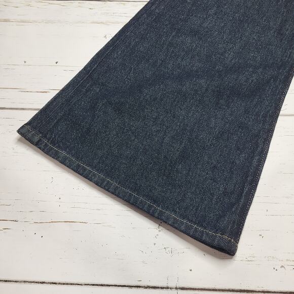 J.Crew High Rise '96 Flare Jeans Exposed Button Fly Dark Resin Rinse Wash 26 - Picture 7 of 10